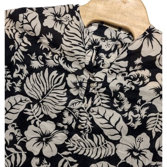 Lauren Ralph Lauren Ladies Black Floral Small 3 Quarter Sleeve Blouse - Picture 1 of 4